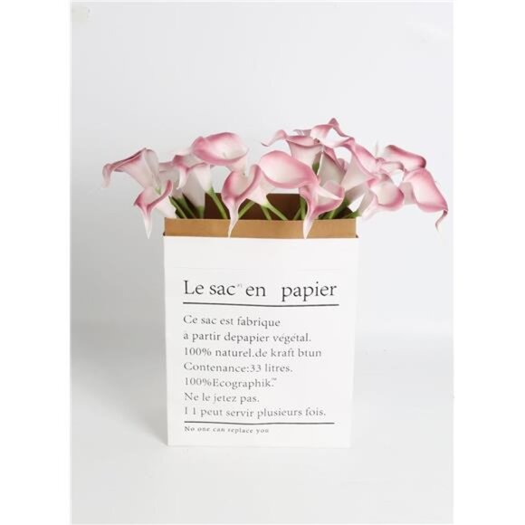 Pink Fake Calla Lily Flowers 24PCS Real Touch Pink Calla Lily Faux Flowers - Picture 7 of 8